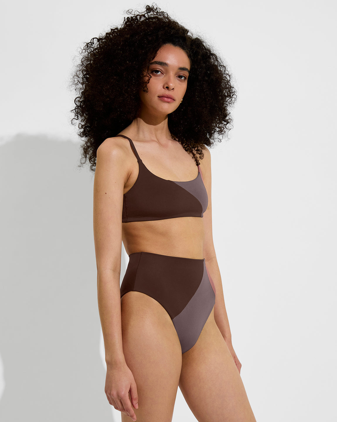 Pool Days Top + Hi Hi Bottom - Cold Brew / Sandal / Stormy (Size S)