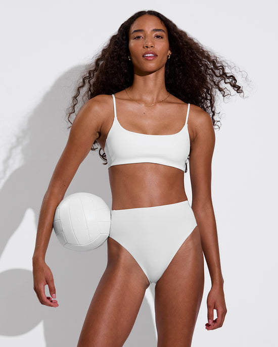 Pool Days Top + Hi Hi Bottom - Coconut (Size S)