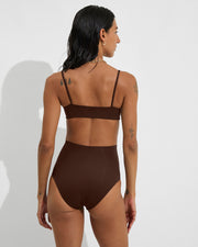 Pool Days Top + Hi Tide Bottom - Cold Brew (Size S)