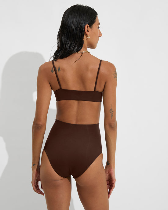 Pool Days Top + Hi Tide Bottom - Cold Brew (Size S)