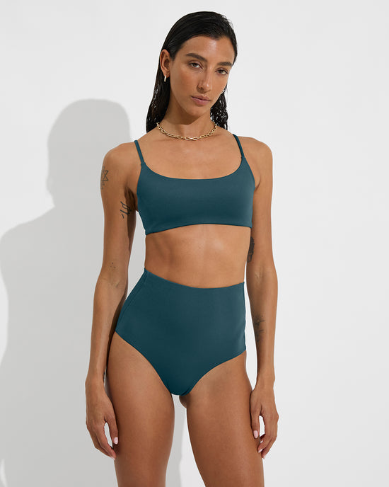 Hi Tide Bottom High Waisted Swimsuit Bottom – Left On Friday