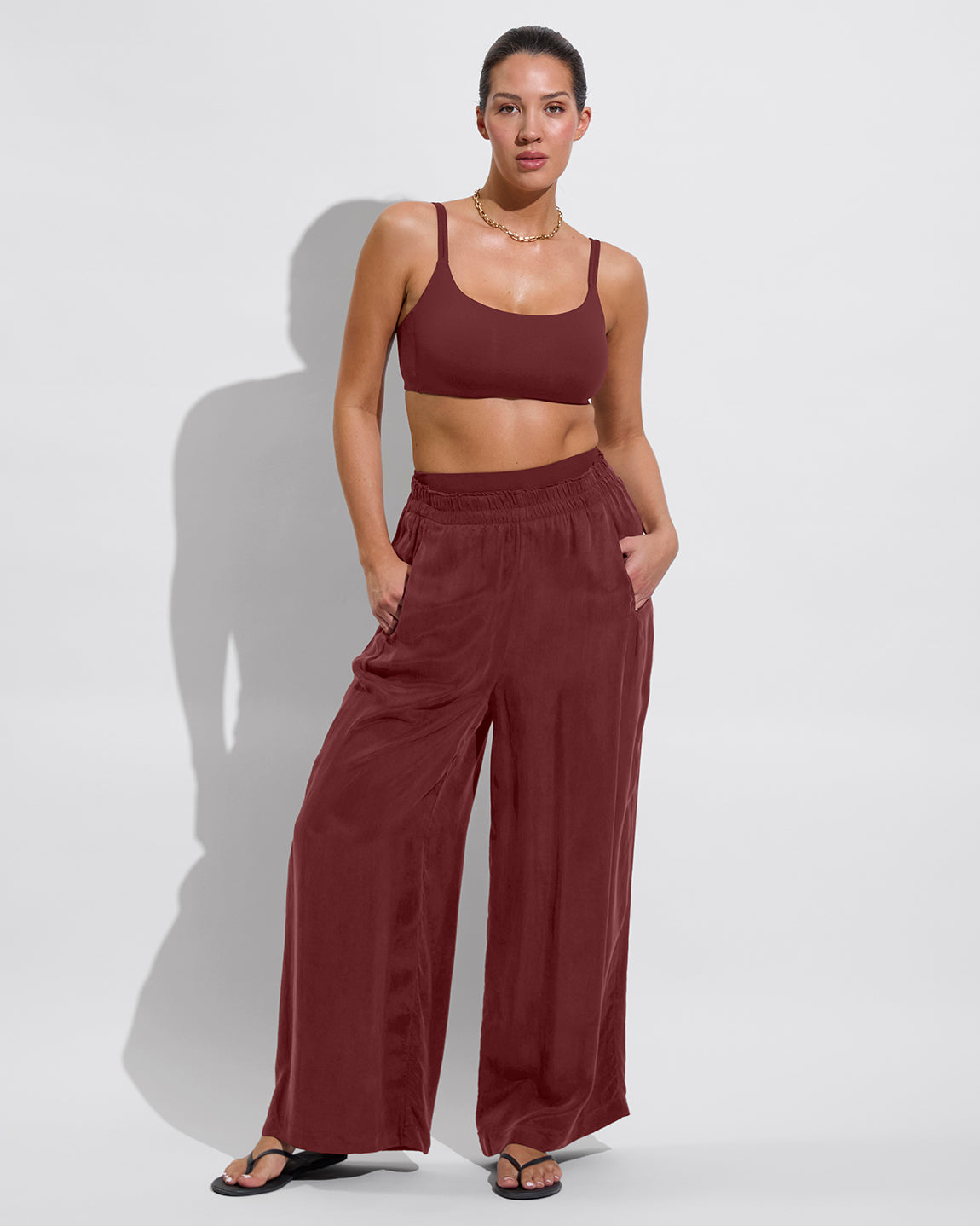 Pool Days D+ (34DD, Size L) + Day Trip Pant - Jam (Size L)