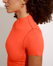 Rays Mockneck Top - Aperol (Size S)