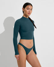 Rays Long Sleeve Top + Streamline Bottom - Deep End (Size S)