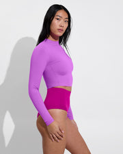 Rays Long Sleeve - Punch + Hi Hi Bottom -  Aloha (Size S)