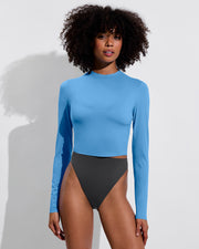 Rays Long Sleeve Top - Point Break + Super Hi Hi Bottom - Eclipse (Size S)