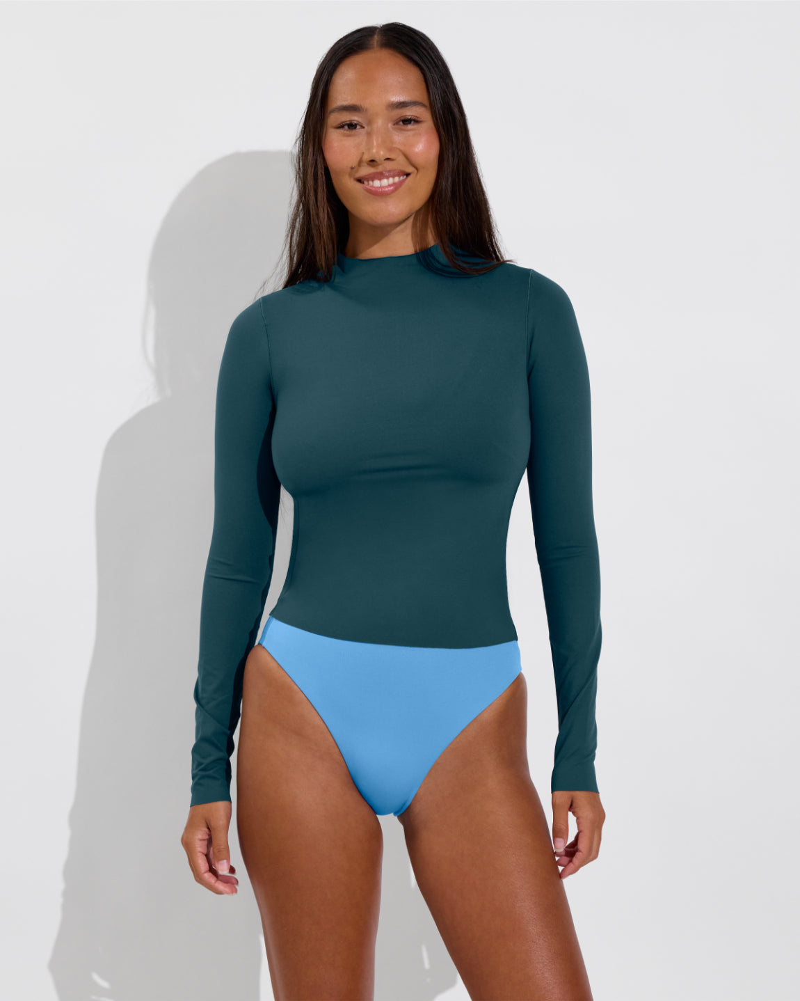 Rays Long Sleeve Top *Long - Deep End + Hi Hi Bottom - Point Break (Size S)