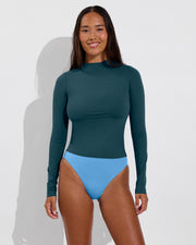 Rays Long Sleeve Top *Long - Deep End + Hi Hi Bottom - Point Break (Size S)
