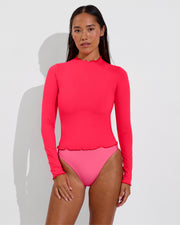 Rays Long Sleeve Top *Long *Wavy - Rescue / Sweet Chili Heat + Weekender Suit - Zinc (Size S)
