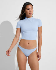 Rays Short Sleeve Top + Wear To Bottom - Blue Skies (Size S)