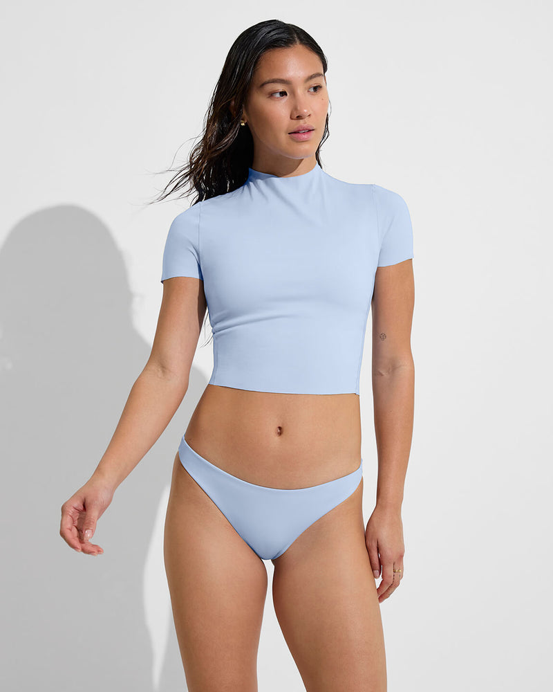 Rays Short Sleeve Top + Wear To Bottom - Blue Skies (Size S)