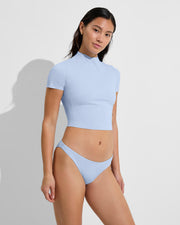 Rays Short Sleeve Top + Wear To Bottom - Blue Skies (Size S)