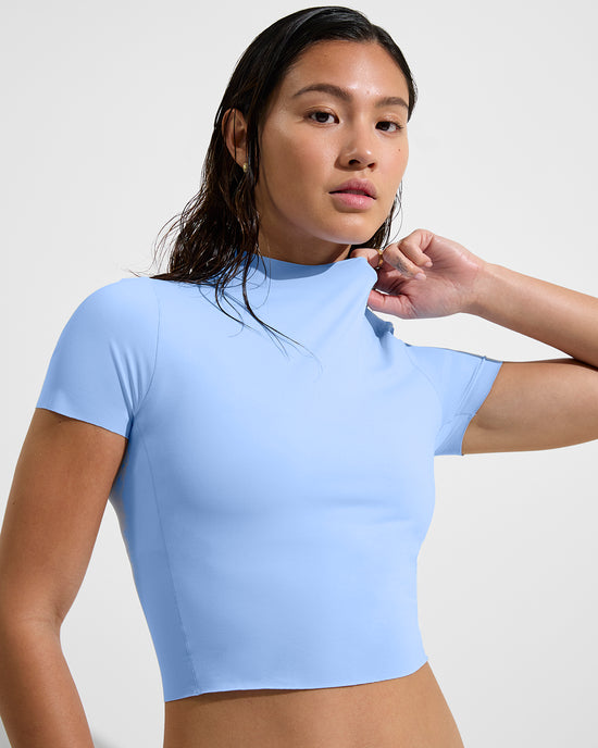 Rays Short Sleeve Top - Blue Skies (Size S)