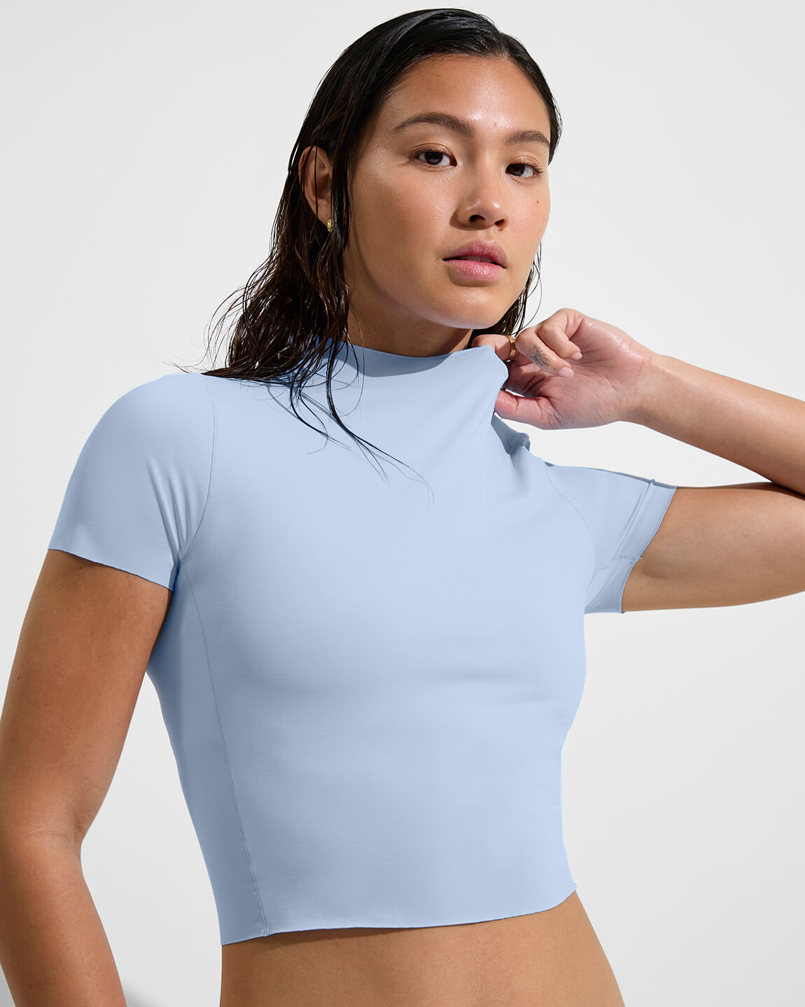 Rays Short Sleeve Top + Wear To Bottom - Blue Skies (Size S)