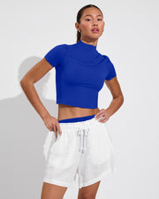 Rays Short Sleeve Top - First Place + Getaway Short 5" - Coconut (Size S)
