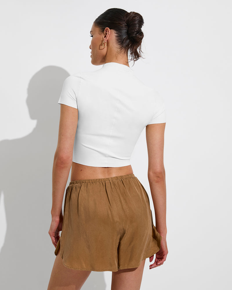 Rays Short Sleeve Top - Coconut + Breeze Short - Tan Lines (Size S)