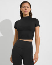 Rays Short Sleeve Top + Super Moves Tight - Jet (Size S)
