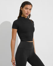 Rays Short Sleeve Top + Super Moves Tight - Jet (Size S)