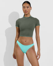 Rays Short Sleeve Top *Wavy - Agave / Drift + Wear To Bottom - Drift (Size S)