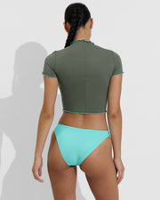 Rays Short Sleeve Top *Wavy - Agave / Drift + Wear To Bottom - Drift (Size S)