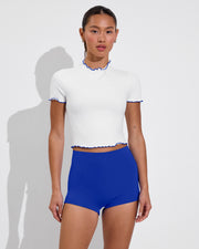 Rays Short Sleeve Top *Wavy - Coconut / First Place + Hi Line Shortie - First Place (Size S)