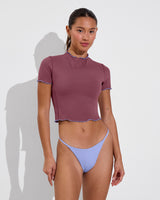 Rays SS Top *Wavy - Desert Plum / Riptide