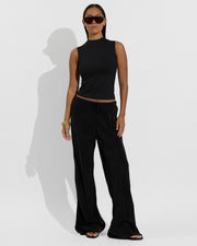 Rays Sleeveless Top *Long + Journey Pant - Jet (Size S)