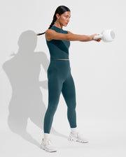 Rays Sleeveless Top + Super Moves Tight - Deep End (Size S)