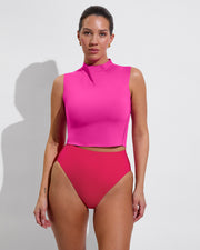 Rays Sleeveless Top - Hot + Hi Hi Bottom - La La Land (Size L)