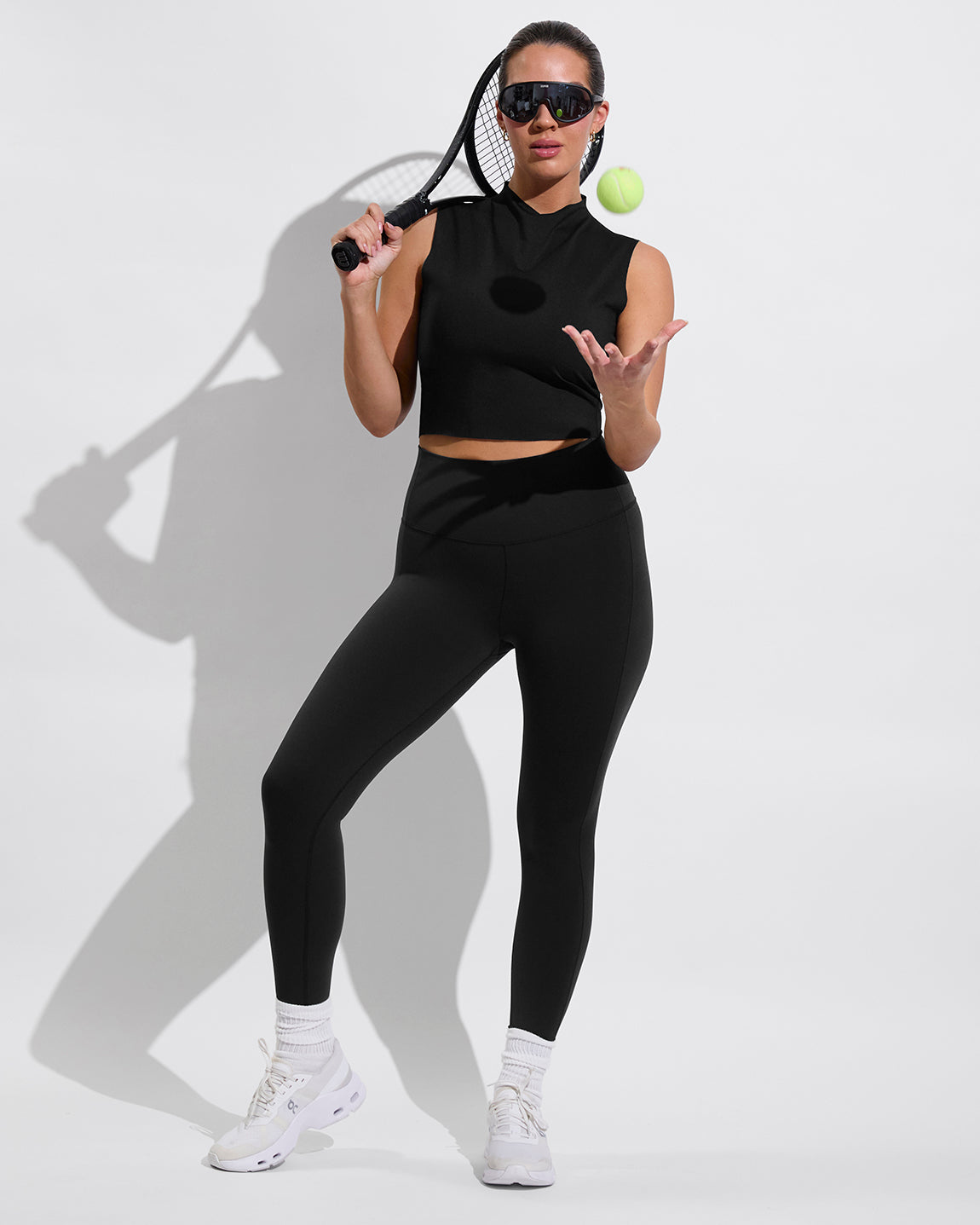 Rays Sleeveless Top + Super Moves Tight - Jet (Size S)
