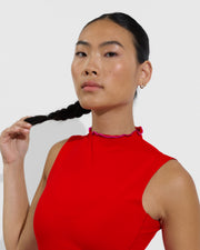 Rays Sleeveless Top *Long *Wavy - Sweet Chili Heat / Hot (Size S)