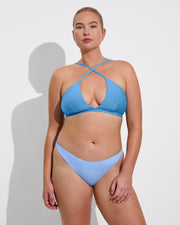 Reef Top D+ - Point Break (36DD) + Dip Bottom - Blue Skies (Size L)