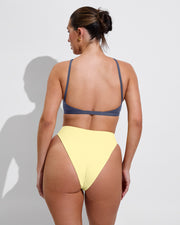 Reef Top D+ - Varsity (34DD, Size L) + Throwback Bottom - Melt (Size L)