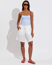 Retreat Suit - Blue Skies / Sweet Chili Heat + Getaway Short 9" - Coconut (Size S)