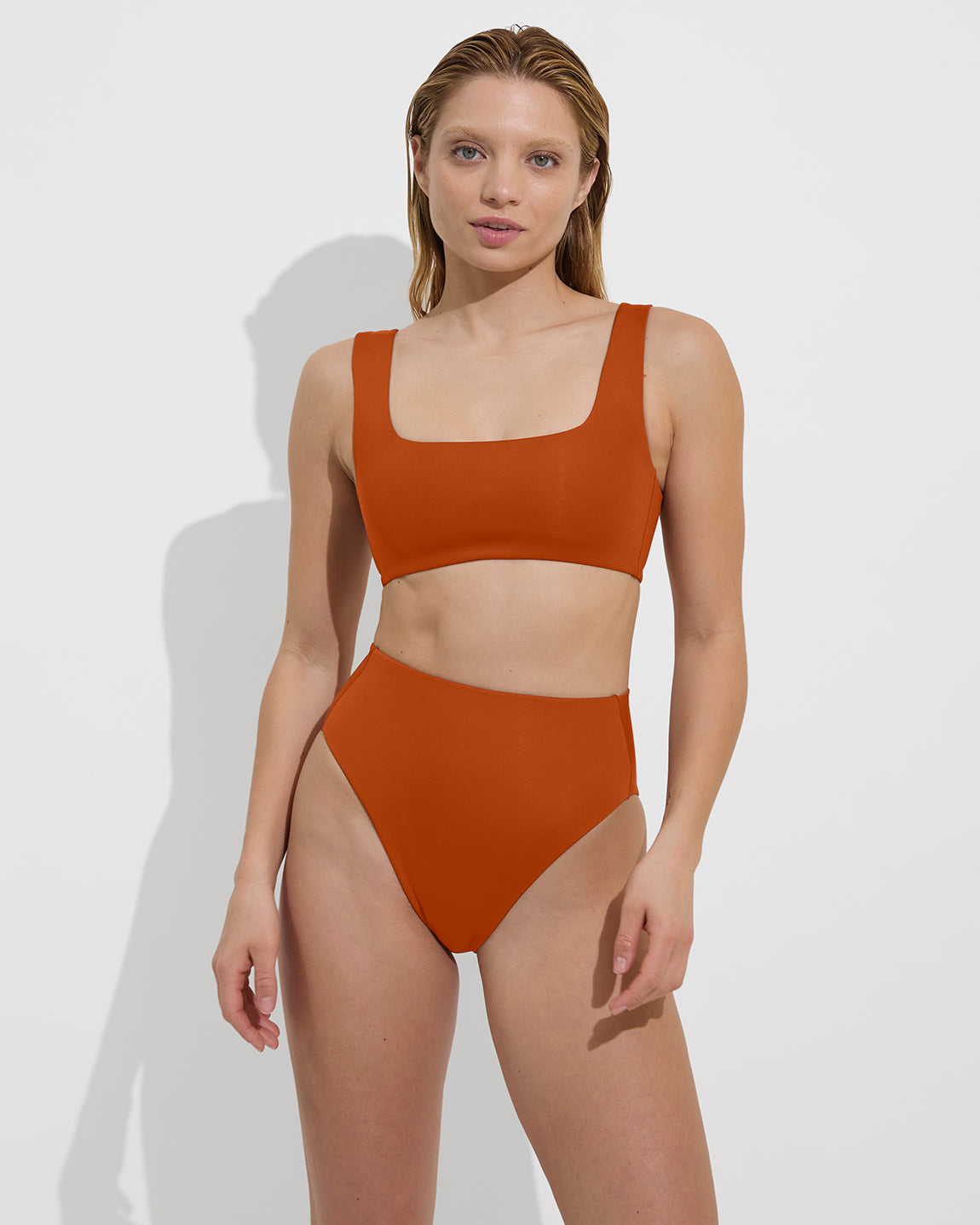 Streamline Top - Brown Bikini Top – Left On Friday