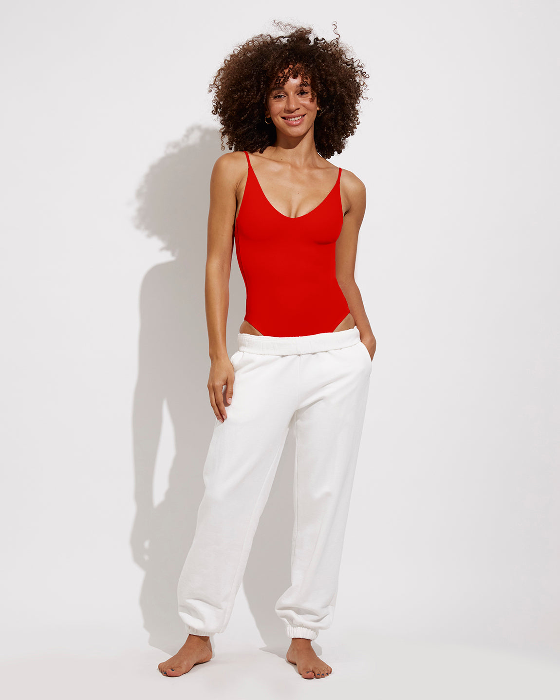 Sunday Suit - Sweet Chili Heat + Field Day Sweatpant - Coconut (Size S)