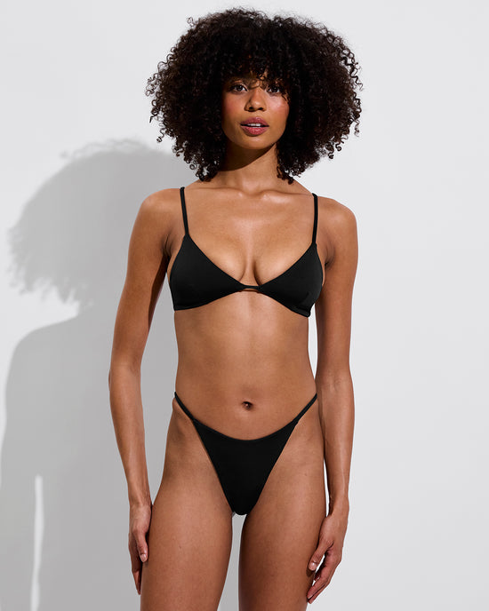 Sandy Top + Skinny Dip Thong - Jet (Size S)