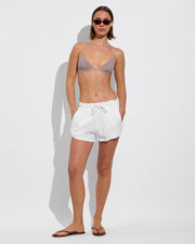 Sandy Top - Tiki / Holiday Stripe + Getaway Short - Coconut (Size S)