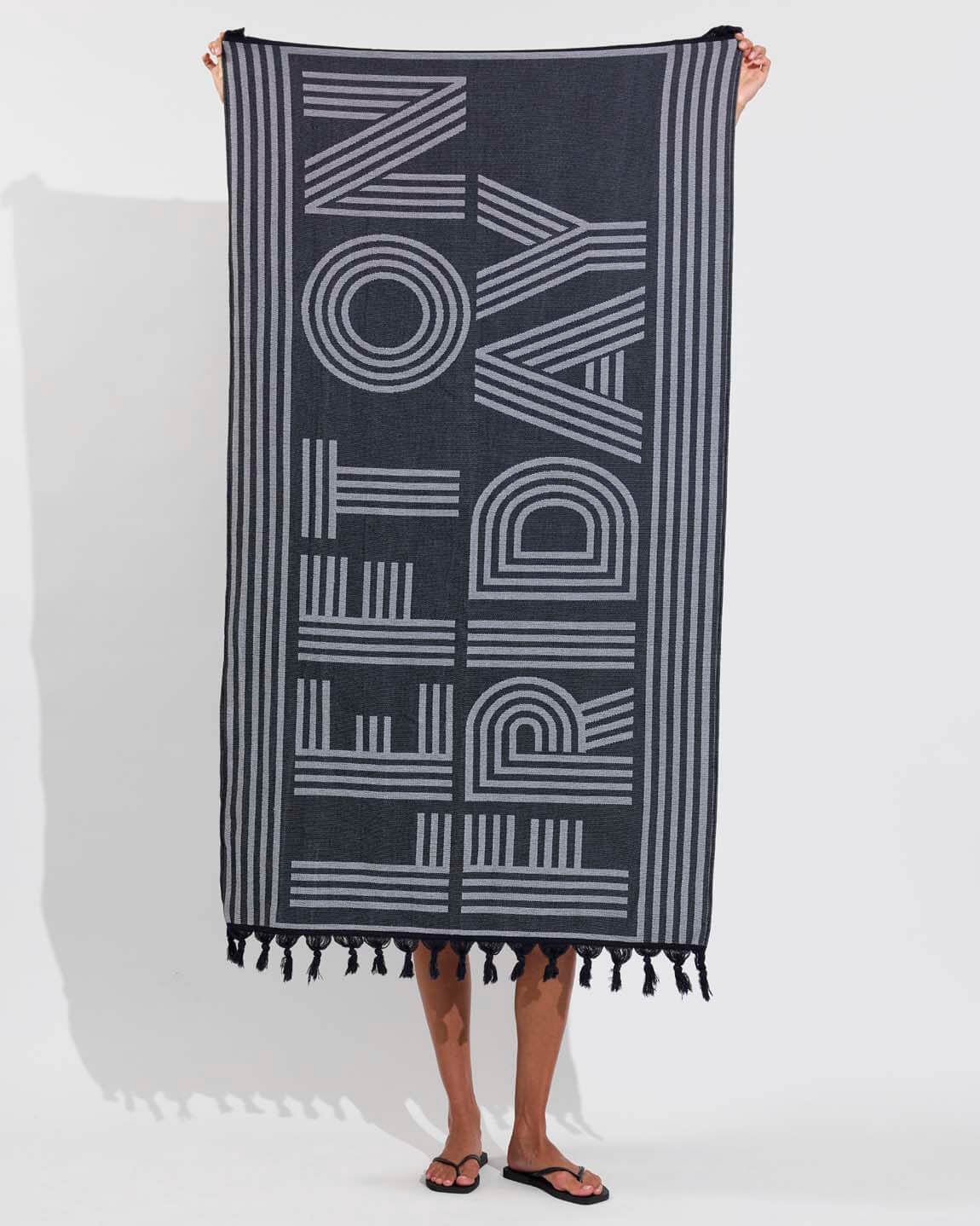 Pool Towel - Jet  / Coconut