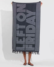 Pool Towel - Jet  / Coconut