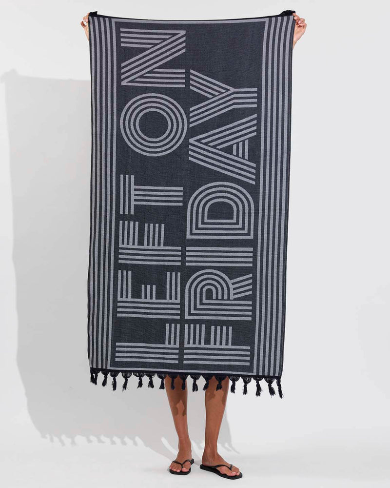 Pool Towel - Jet  / Coconut