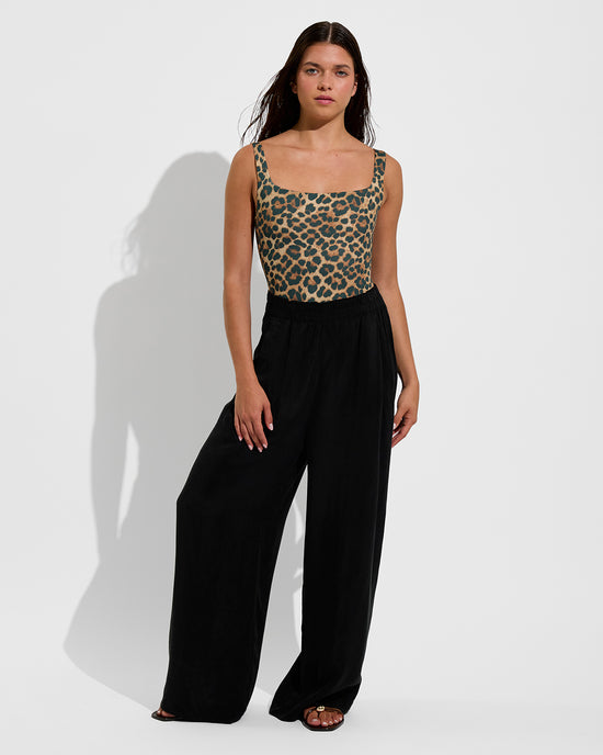 Streamline Suit - Brushed Leopard + Day Trip Pant - Jet (Size S) 