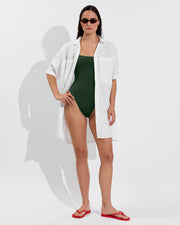 Streamline Suit - Palm (Size S) + Getaway Mini Dress - Coconut (Size S/M)