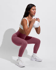 Streamline Top - Coconut + Super Moves Tight - Desert Plum (Size S)
