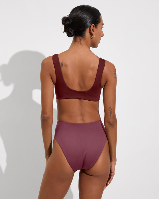 Streamline Top - Jam + Hi Hi Bottom - Desert Plum (Size S)