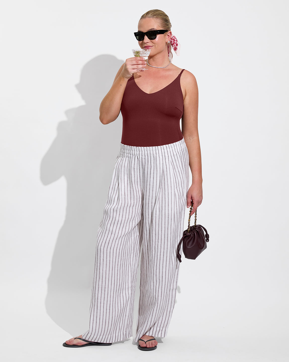 Sunday Suit D+ - Jam (36DD, Size L) + Coastal Pant - Beach / Coconut (Size L)