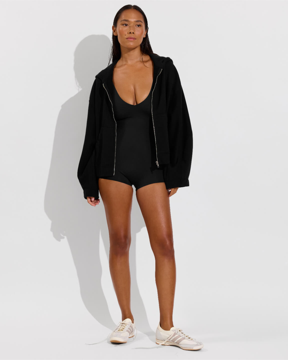 Sunday Suit *Shortie (Size S) + Beach Side Hoodie - Jet (Size S/M)
