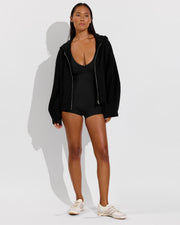 Sunday Suit *Shortie (Size S) + Beach Side Hoodie - Jet (Size S/M)