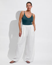 Sunday Suit D+ - Deep End (34DD, Size L) + Coastal Pant - Coconut (Size L)