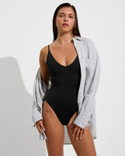 Sunday Suit - Jet (Size S) + Getaway Button Down - Varsity / Coconut (Size S/M)